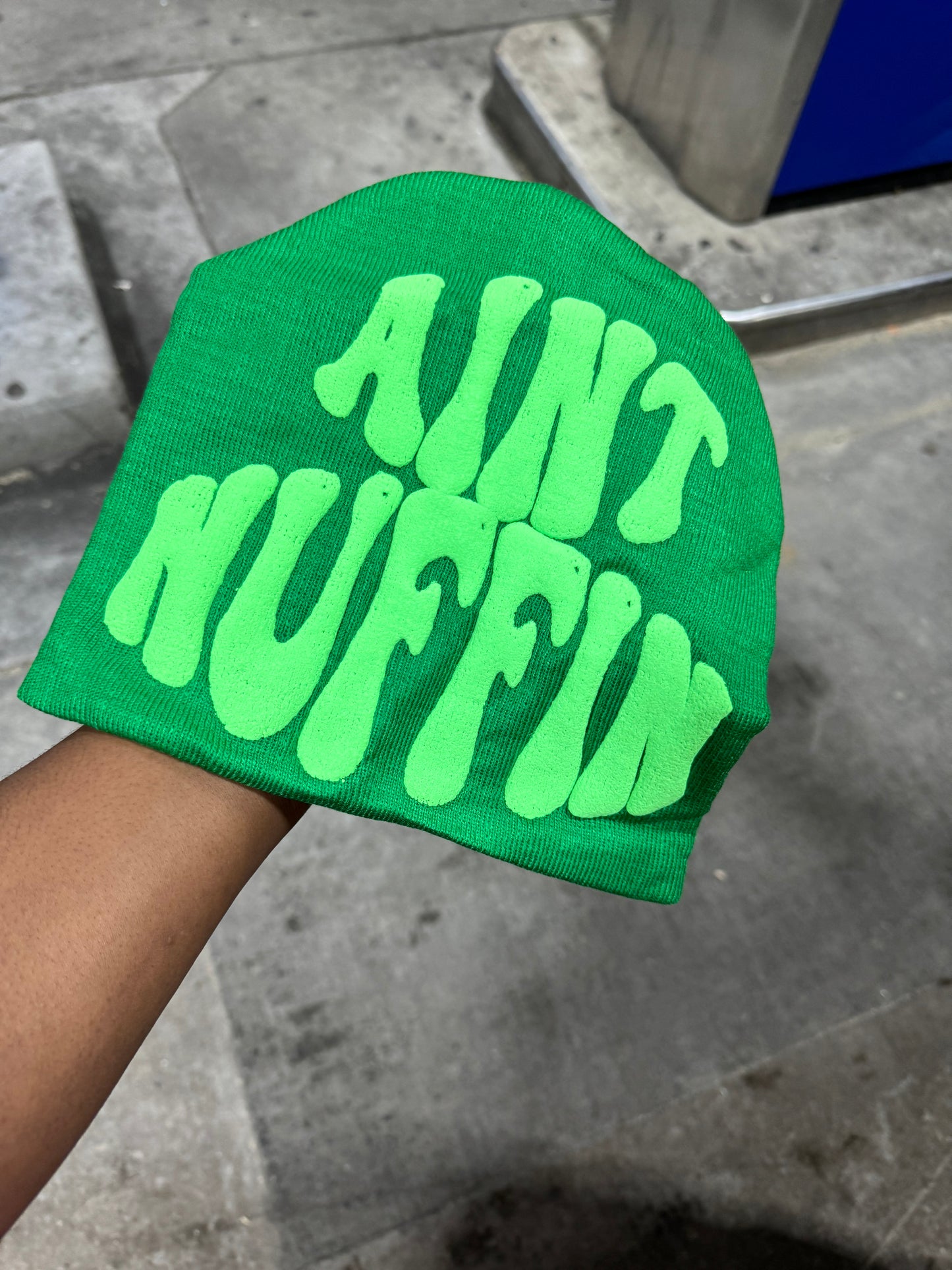 Green ain’t nuffin beanie