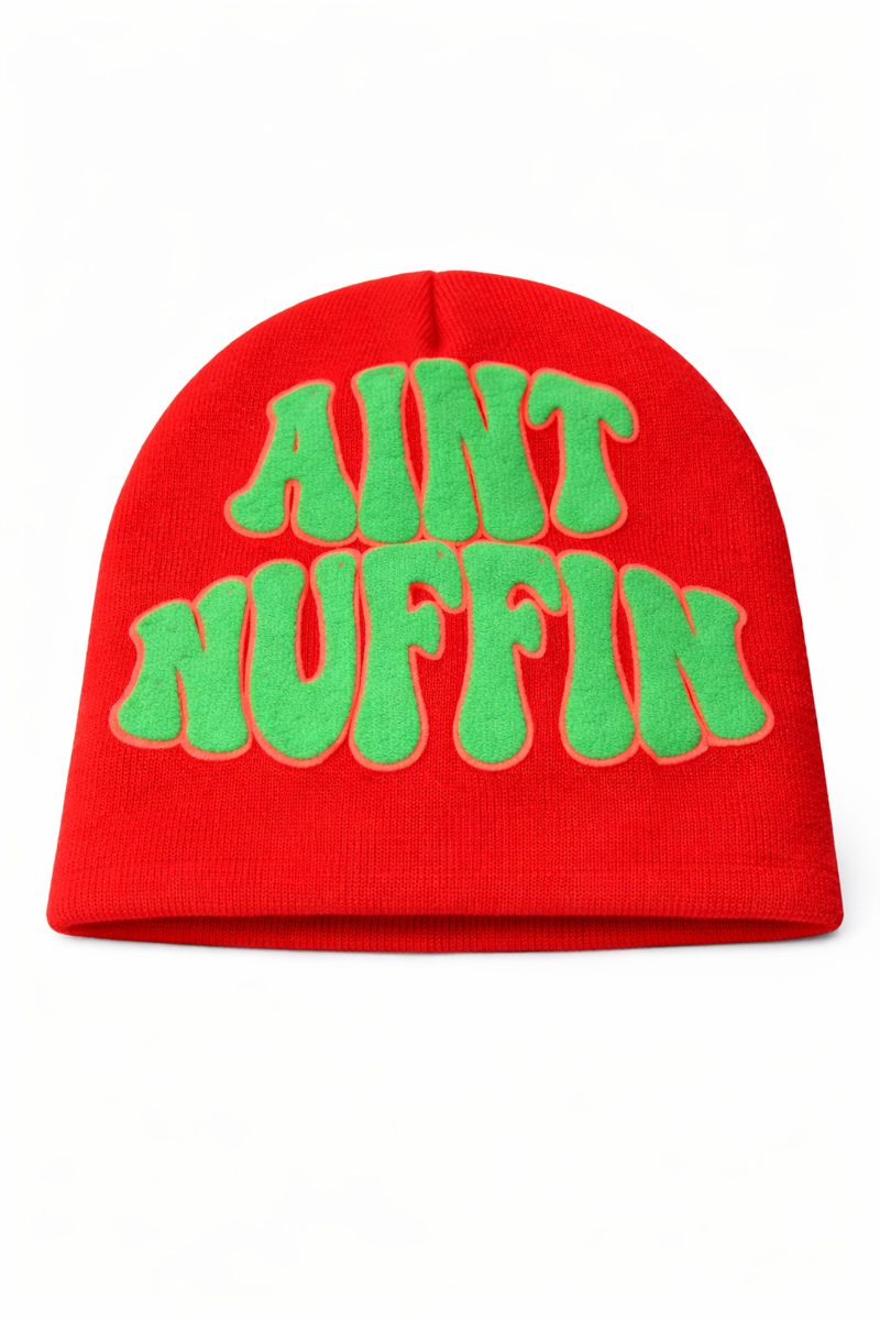 AINT NUFFIN OUTLINE BEANIE RED