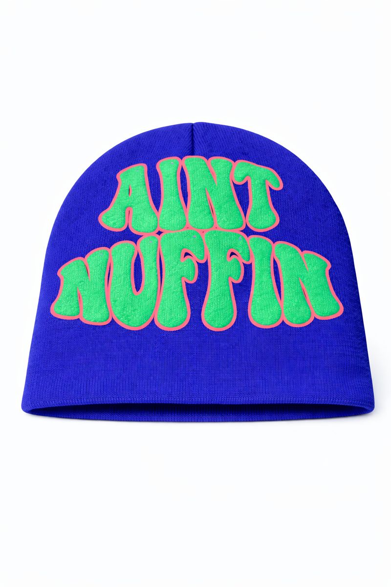AINT NUFFIN OUTLINE BEANIE BLUE