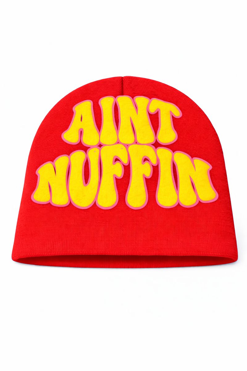 AINT NUFFIN OUTLINE BEANIE RED