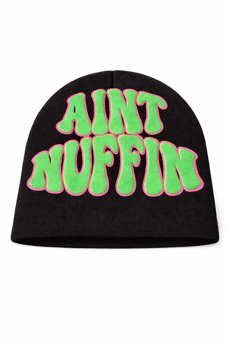AINT NUFFIN OUTLINE BEANIE BLACK
