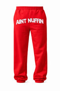 AINT NUFFIN RED JOGGERS